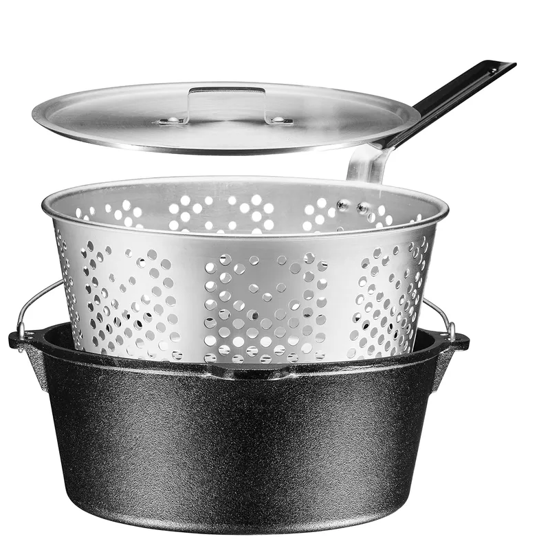 Bruntmor 2-in-1 Pre-seasoned 9 Quart Cast Iron Dutch Oven