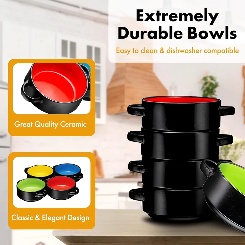 Bruntmor Soup Crocks with Handles_